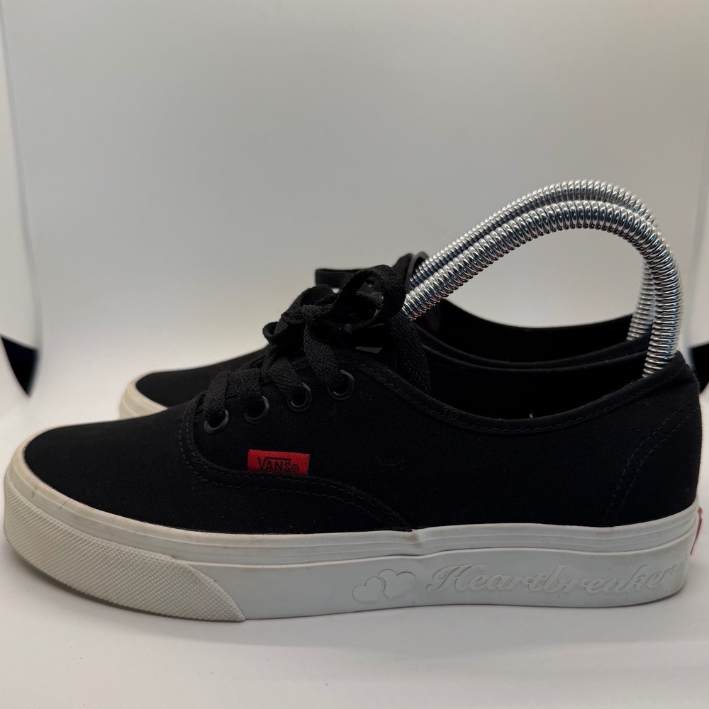 Vans Authentic Platform Heartbreaker Black Canvas Sneakers Womens 7.5 Mens 6 - Picture 6 of 14
